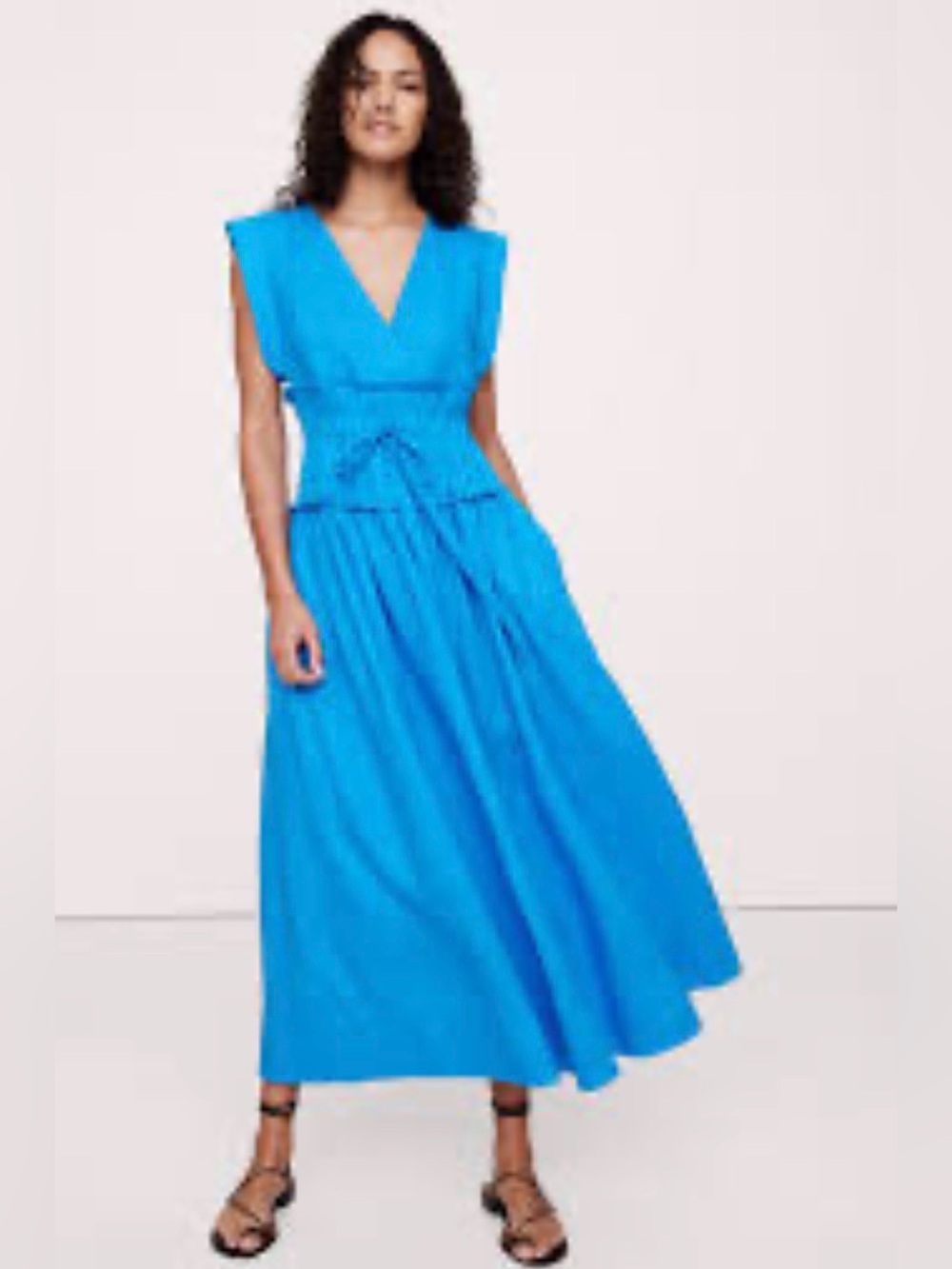 NWT banana republic XL Lunen Clinch Waist Maxi Dress
